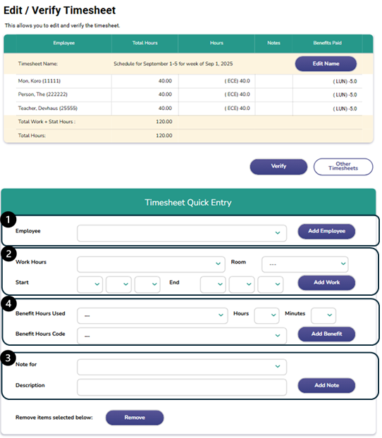 How to create and verify a timesheet?